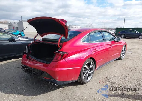 2021 Hyundai Sonata Sel Plus z USA, uszkodzony, nr VIN 5NPEJ4J28MH107459